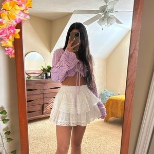 PERFECT Summer Skirt ☀️ American Eagle White Flowy Skirt (only work once)